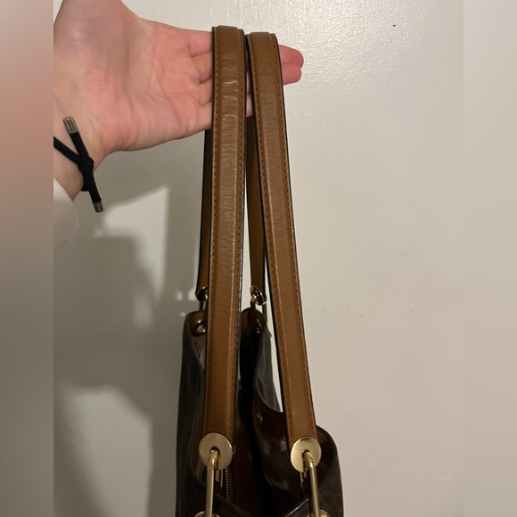 Michael Kors Dark Brown Signature Shoulder Bag - Picture 8 of 9
